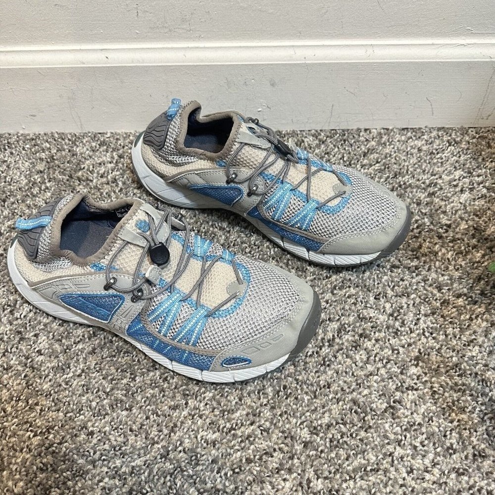 Teva Churn Gray Blue Water Shoes Womens Size 11 Sandals Hiking Trail